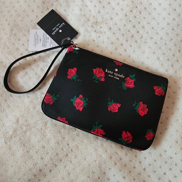 Kate Spade Chelsea Rose Print Wristlet Pouch - Picture 2 of 12